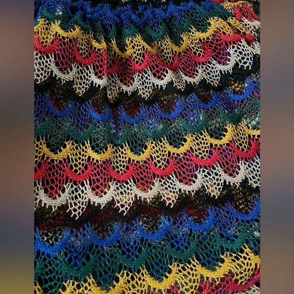 Trina Turk Iseree Crochet Short Swim Cover Up in Multi Color Size Med - Picture 4 of 8